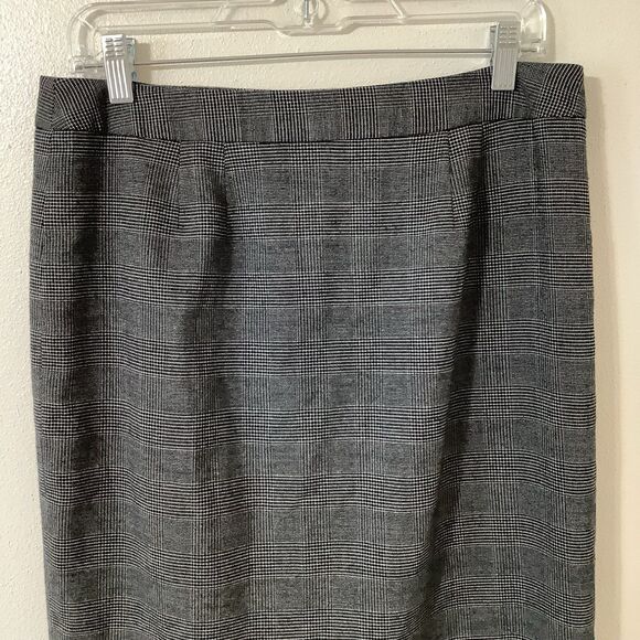 Ann Taylor Plaid Office Siren Workwear Office Old Money Pencil Skirt Size 8 - Picture 9 of 12